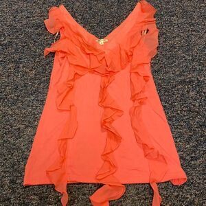 MarineBlu Pink Ruffle Top sz. S